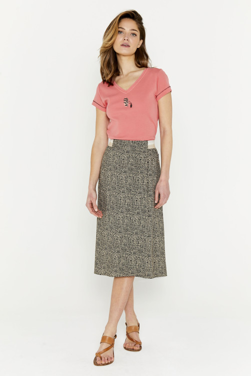 Jupe imprimé Nil viscose - vêtement femme Diplodocus