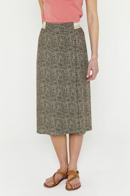 Jupe imprimé Nil viscose - vêtement femme Diplodocus