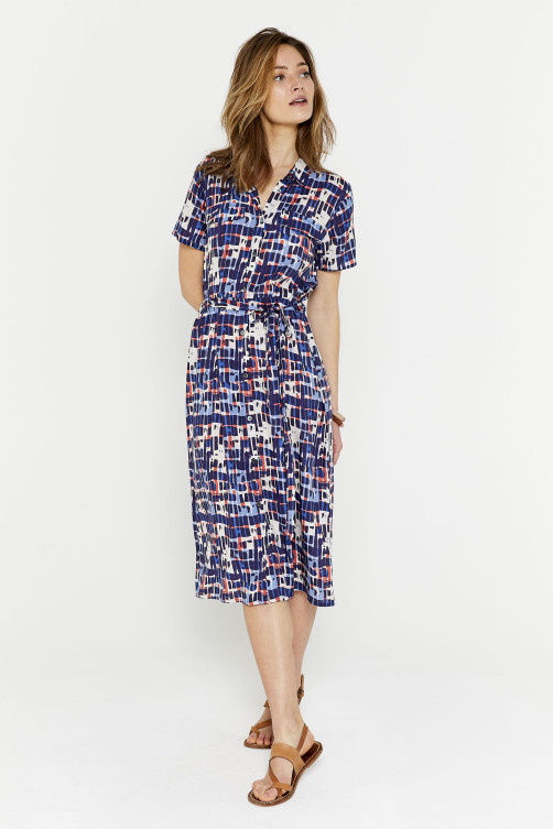 Robe chemisier imprimé Milan viscose - vêtement mode Diplodocus