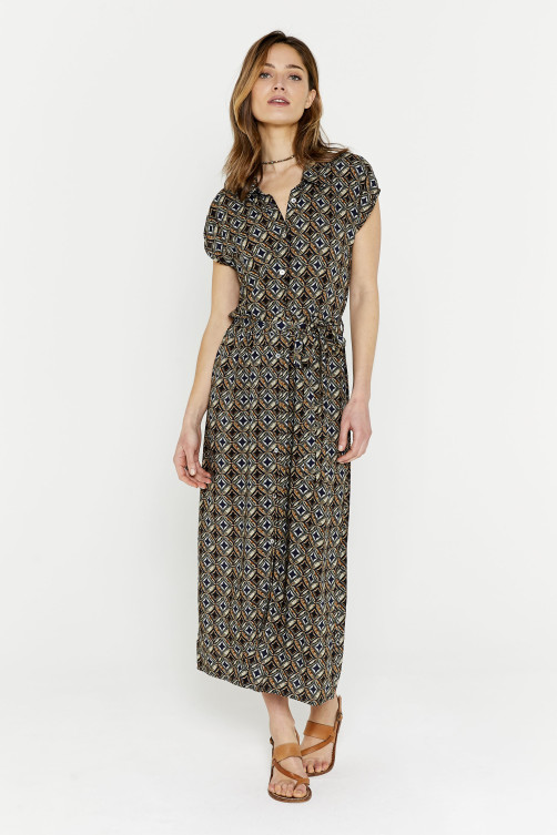 Robe chemisier imprimé Louxor - vêtement tendance Diplodocus