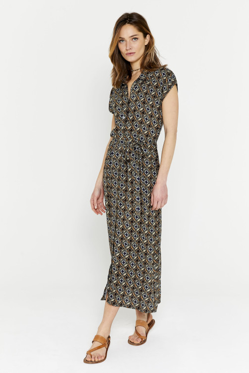 Robe chemisier imprimé Louxor - vêtement tendance Diplodocus