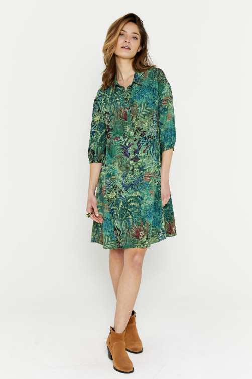 Robe chemisier imprimé Zanzibar - vêtement tendance Diplodocus