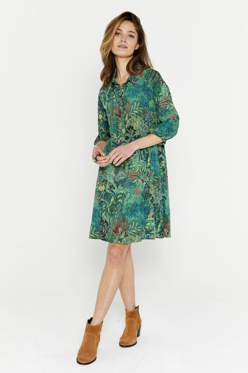 Robe chemisier imprimé Zanzibar - vêtement tendance Diplodocus
