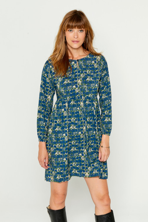 Robe imprimé Bulles viscose - vêtement mode Diplodocus