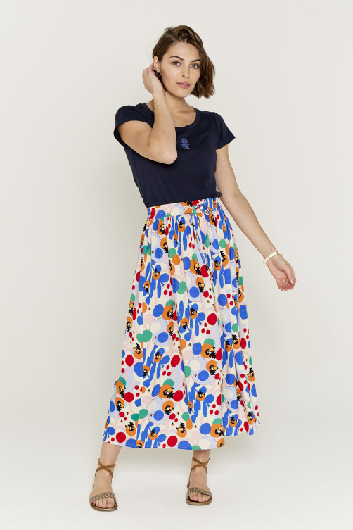 Jupe longue imprimé TUCANO viscose - vêtement casual Diplodocus