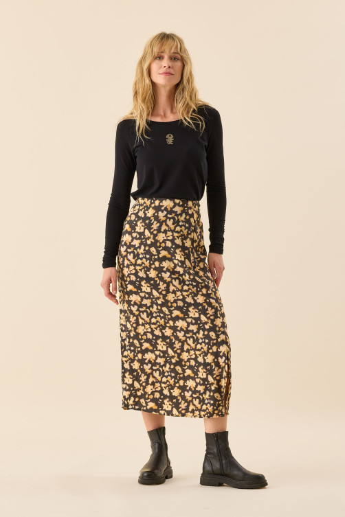 Jupe imprimé LEO viscose mode - vêtement femme Diplodocus