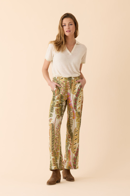Polo uni vareuse lin tendance - vêtement casual Diplodocus