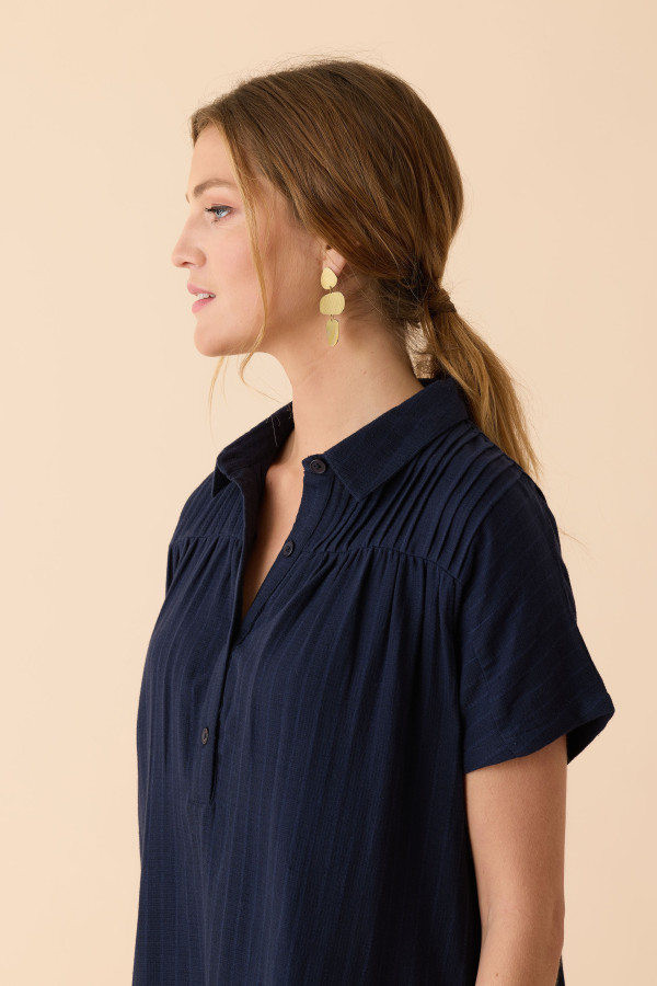 Robe courte gaze coton tendance - vêtement femme Diplodocus