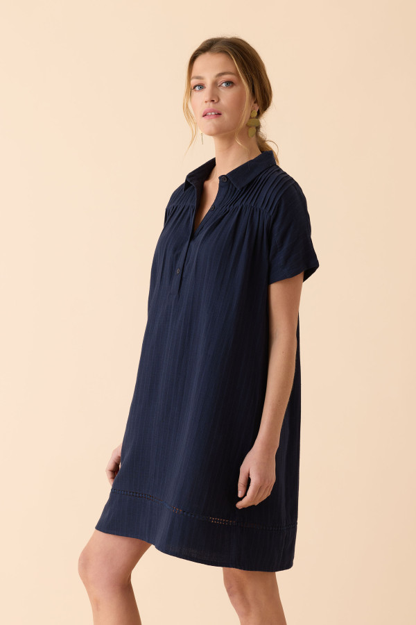 Robe courte gaze coton tendance - vêtement femme Diplodocus