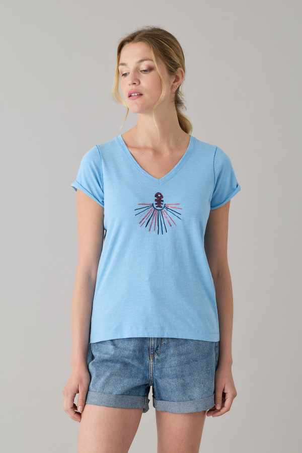 T-shirt flammé uni Rayons tendance - vêtement mode Diplodocus T-shirt flammé uni Rayons tendance - vêtement mode Diplodocus