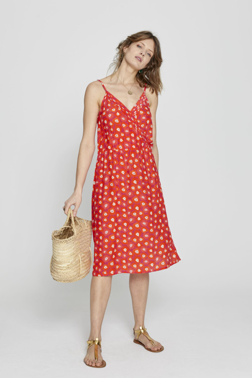 Robe bain de soleil viscose imprimé Florida - vêtements tendance Diplodocus