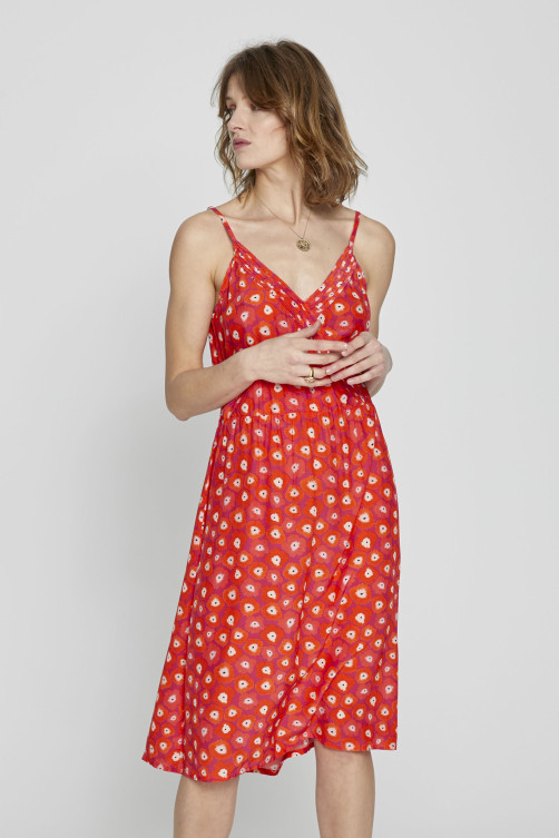 Robe bain de soleil viscose imprimé Florida - vêtements tendance Diplodocus