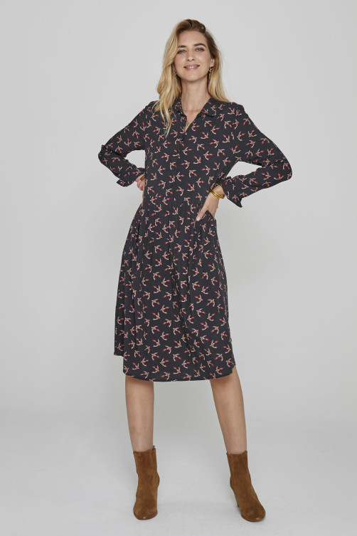 Robe imprimé Tokyo viscose - vêtement femme Diplodocus