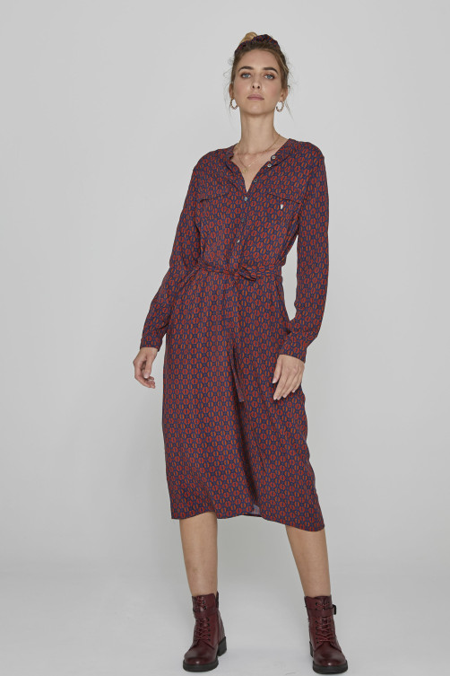 Robe imprimé Bombay viscose - vêtement tendance Diplodocus